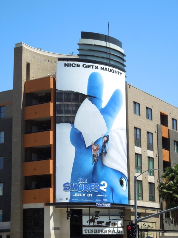 Smurfs 2 movie billboard